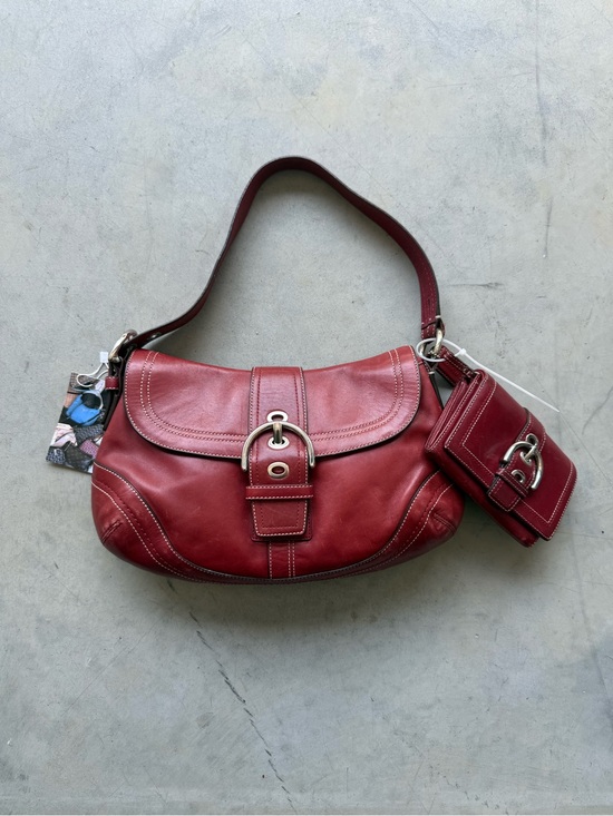 Coach Handbags - y2k coach red leather soho bag set